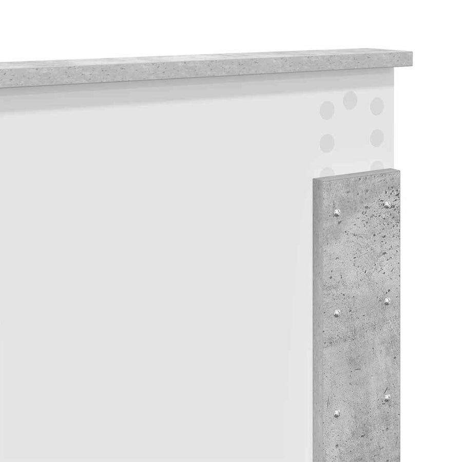 Hoofdbord met hoofdeinde Beton Grijs 135 cm Bewerkt hout