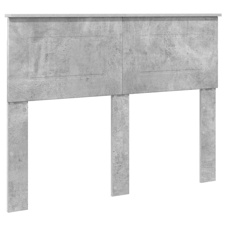 Hoofdbord met hoofdeinde Beton Grijs 135 cm Bewerkt hout
