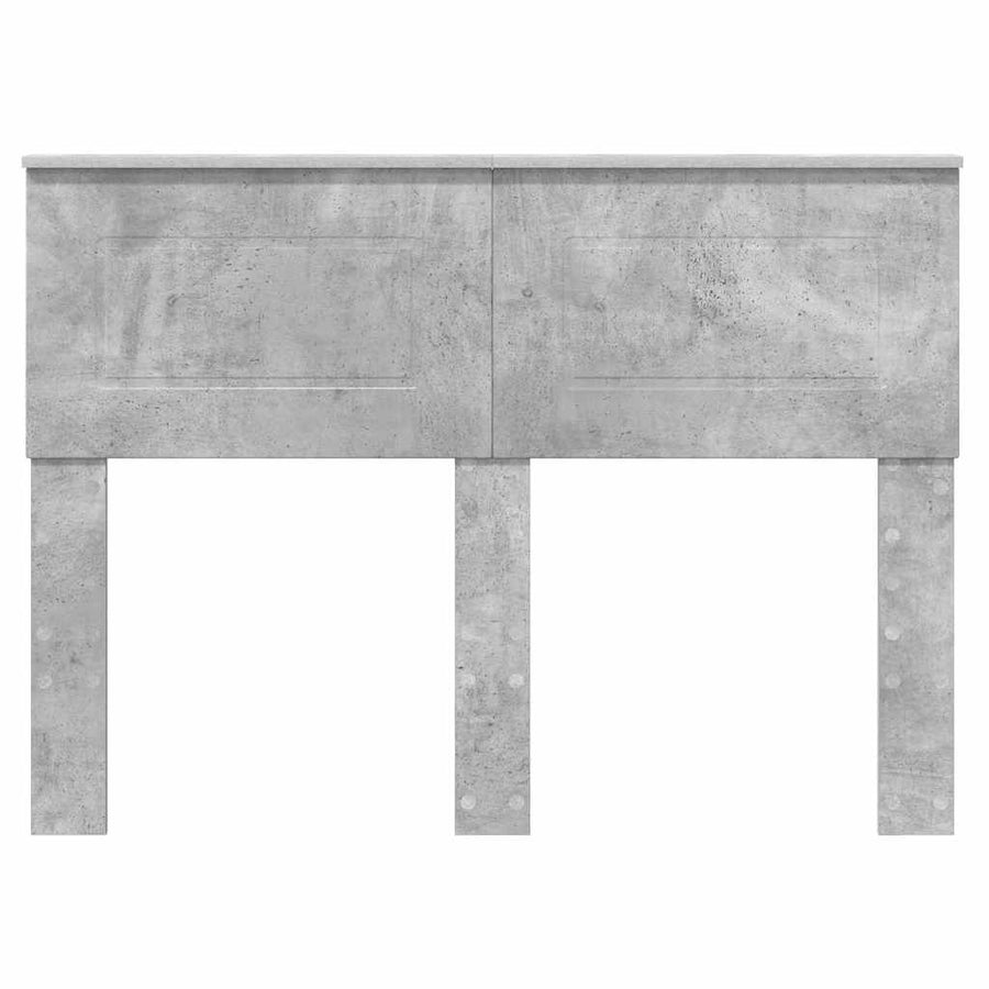 Hoofdbord met hoofdeinde Beton Grijs 135 cm Bewerkt hout