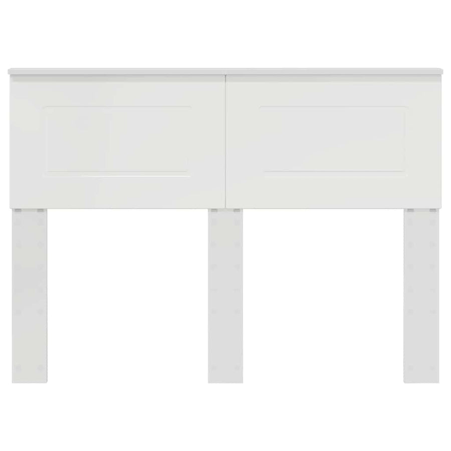 Hoofdbord met hoofdeinde Glanzend Wit 135 cm Bewerkt hout