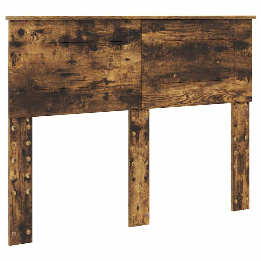 Hoofdbord met hoofdeinde Gerookt eiken 135 cm Bewerkt hout