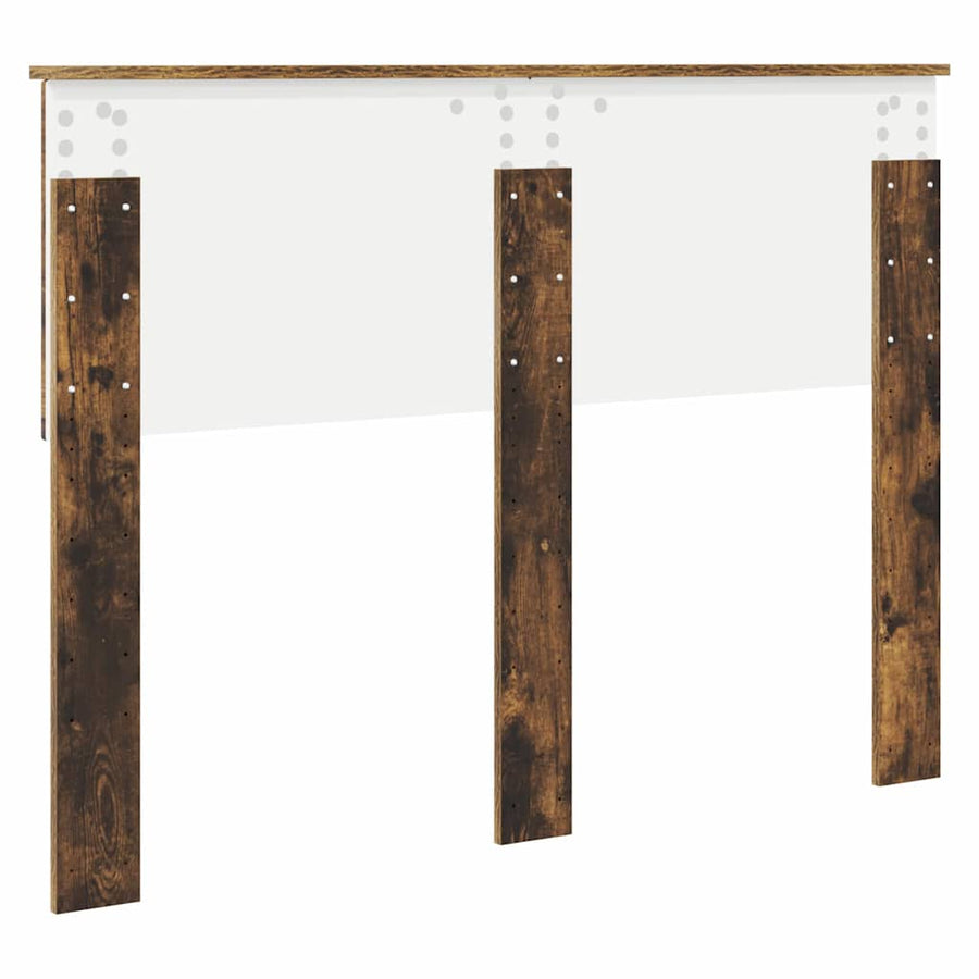 Hoofdbord met hoofdeinde Gerookt eiken 135 cm Bewerkt hout