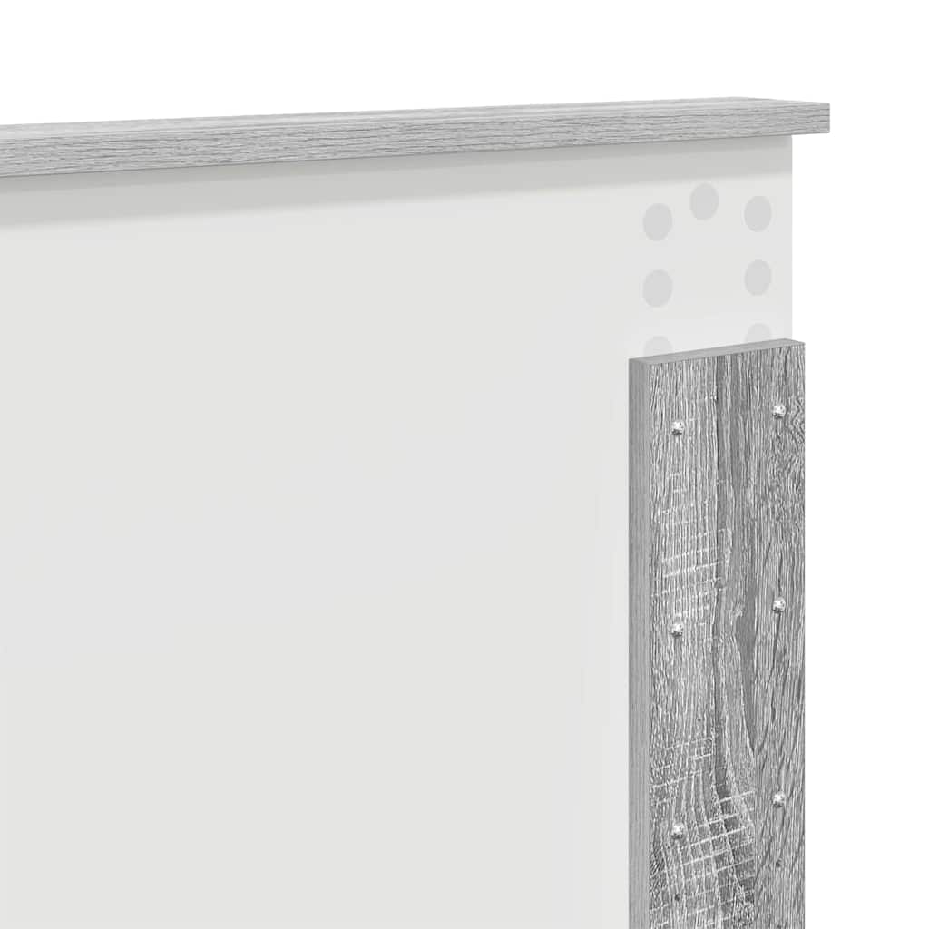 Hoofdbord met hoofdeinde Grijs Sonoma 135 cm Bewerkt hout
