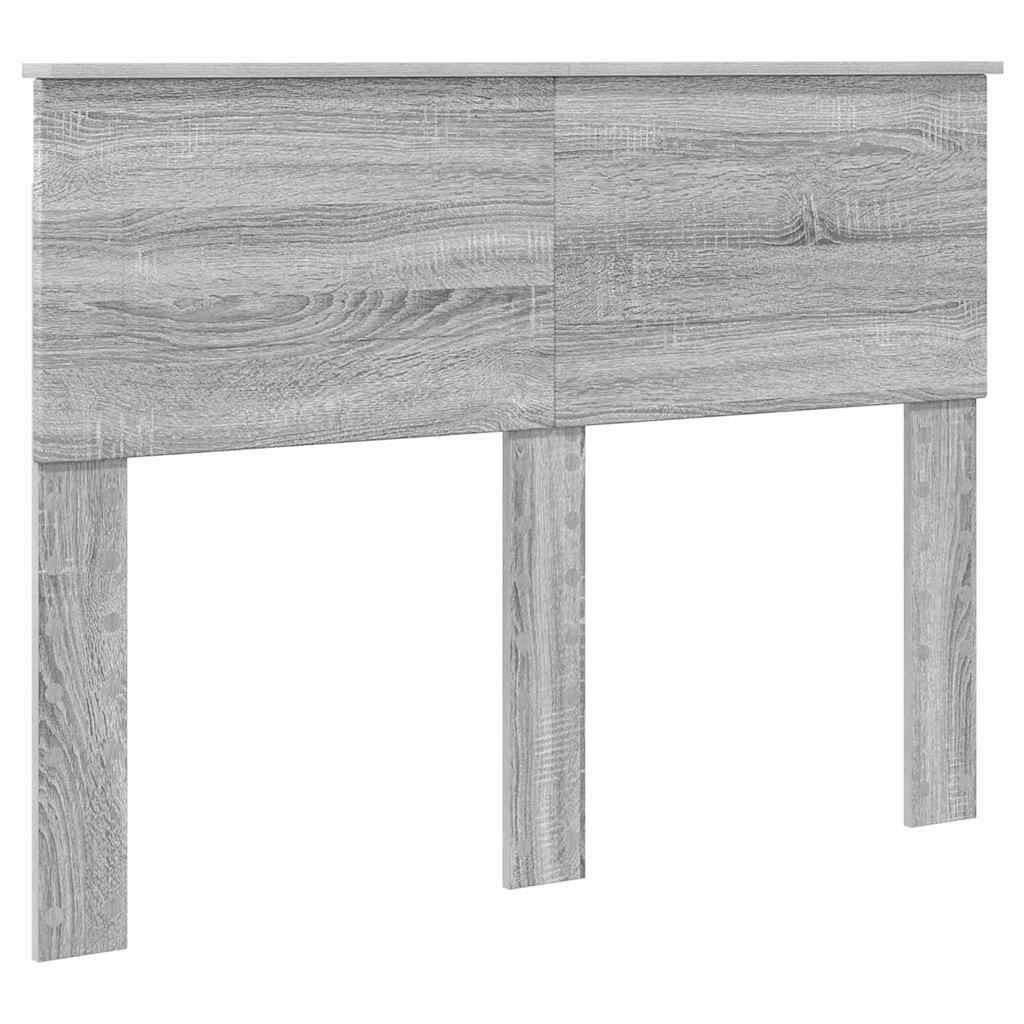 Hoofdbord met hoofdeinde Grijs Sonoma 135 cm Bewerkt hout