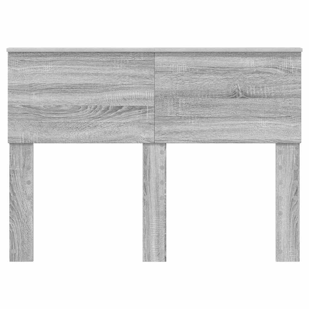 Hoofdbord met hoofdeinde Grijs Sonoma 135 cm Bewerkt hout