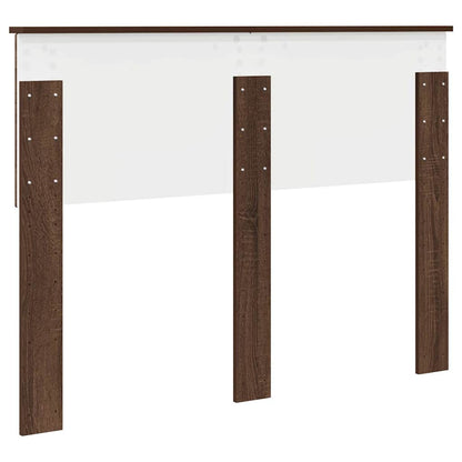 Hoofdbord met hoofdeinde Bruin Eiken 135 cm Bewerkt hout