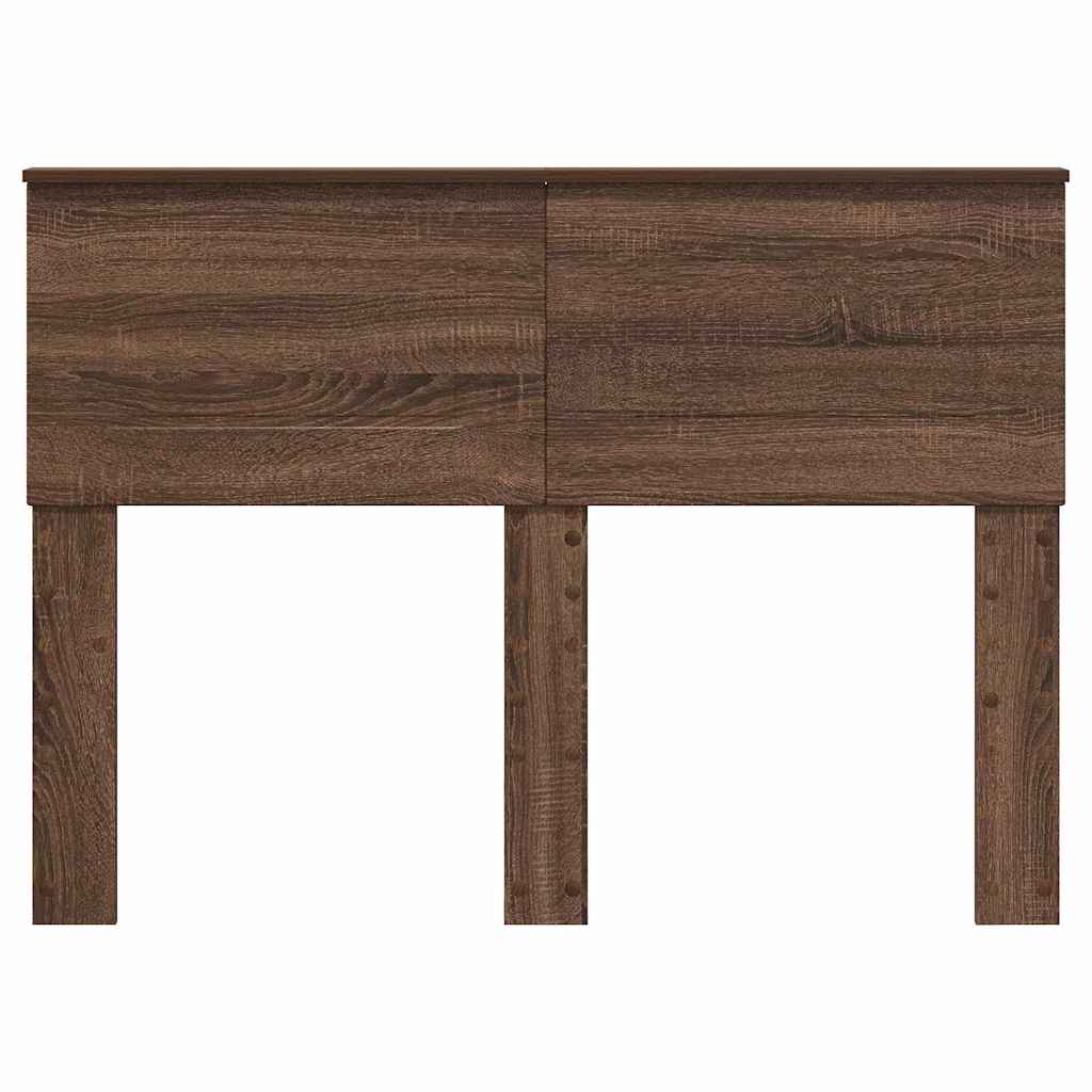Hoofdbord met hoofdeinde Bruin Eiken 135 cm Bewerkt hout
