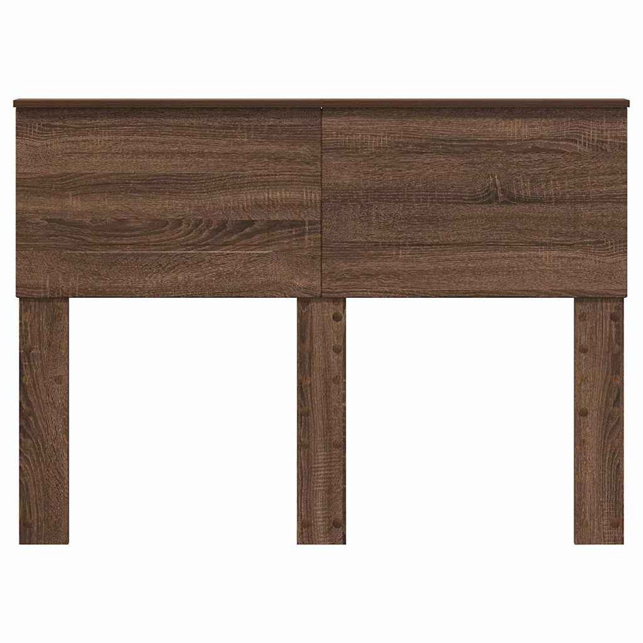 Hoofdbord met hoofdeinde Bruin Eiken 135 cm Bewerkt hout