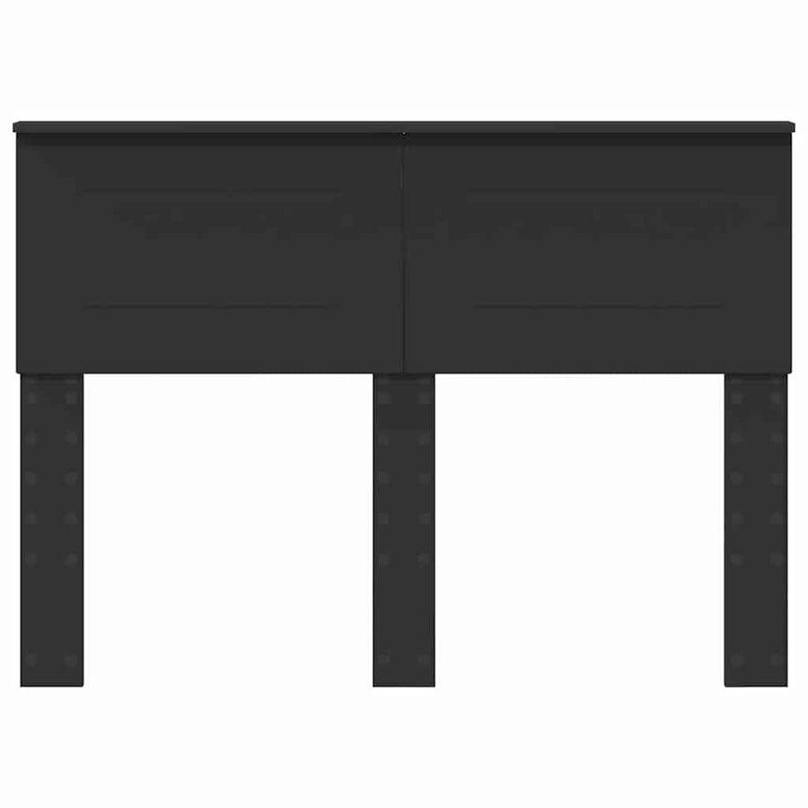 Hoofdbord met hoofdeinde Zwart Eiken 120 cm Bewerkt hout