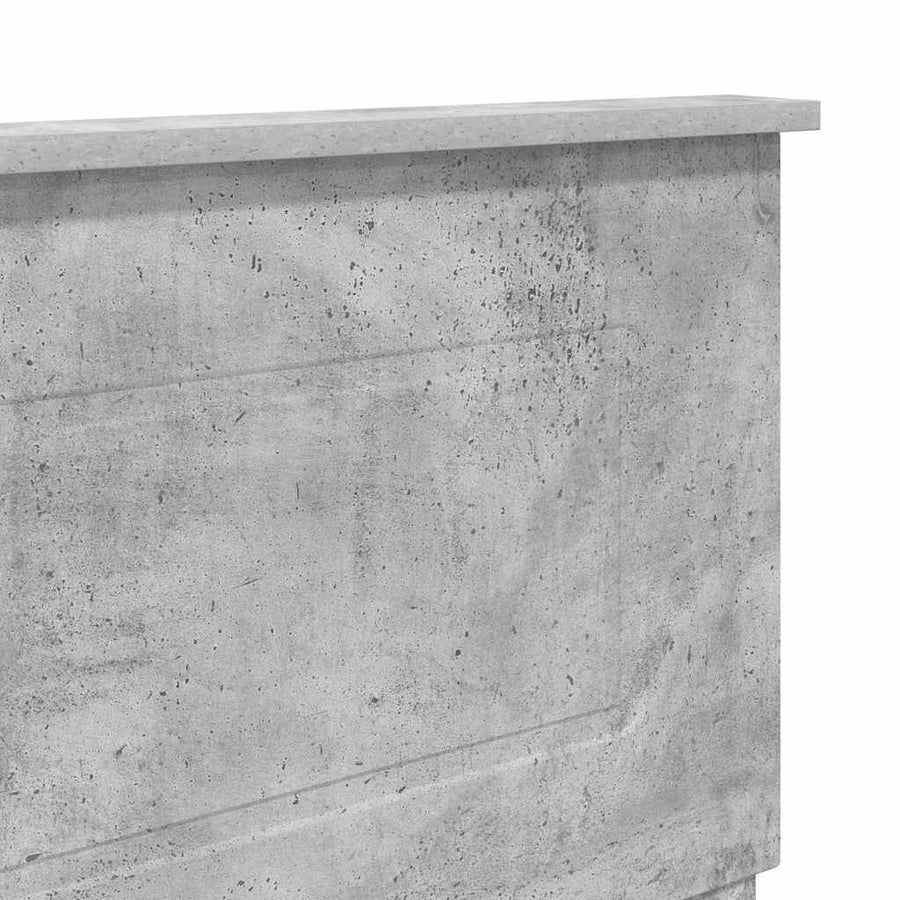 Hoofdbord met hoofdeinde Beton Grijs 120 cm Bewerkt hout