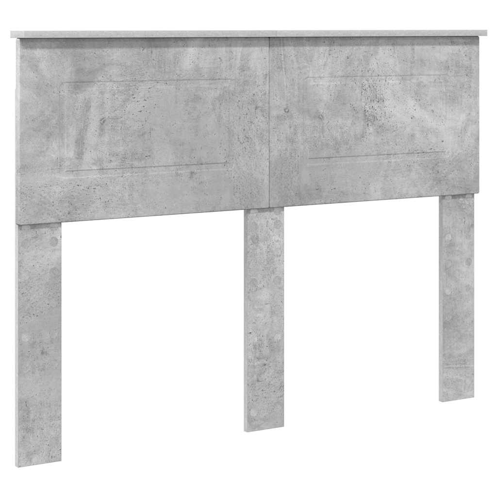 Hoofdbord met hoofdeinde Beton Grijs 120 cm Bewerkt hout