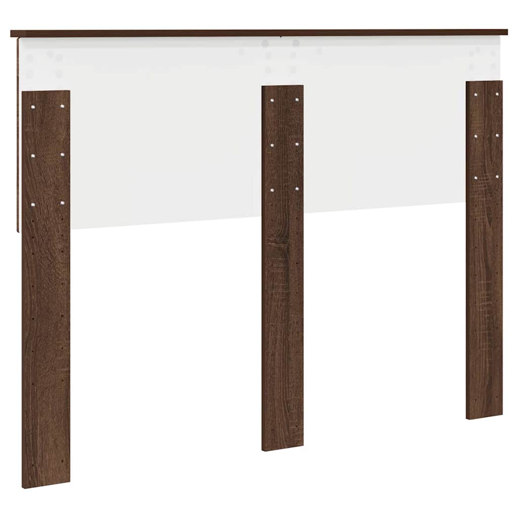 Hoofdbord met hoofdeinde Bruin Eiken 120 cm Bewerkt hout