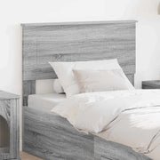 Hoofdbord 100 cm grijs bewerkt hout