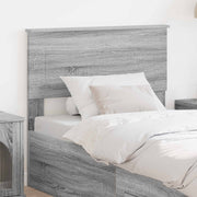 Hoofdbord 93x3x90 cm grijs bewerkt hout