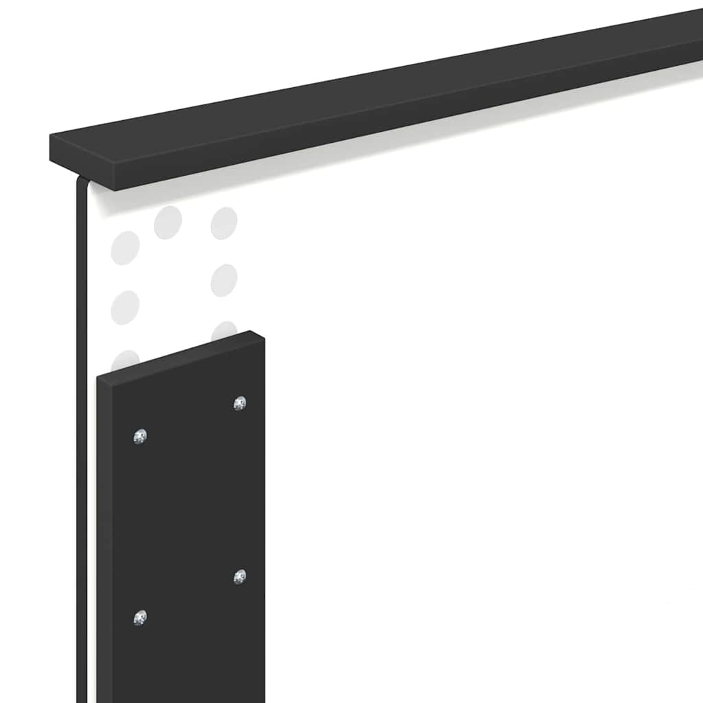 Hoofdbord met hoofdeinde Zwart Eiken 80 cm Bewerkt hout
