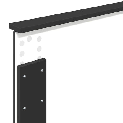 Hoofdbord met hoofdeinde Zwart Eiken 80 cm Bewerkt hout