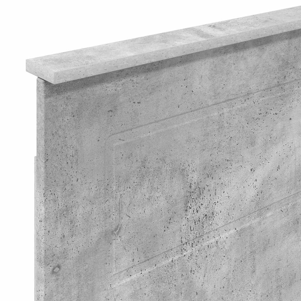 Hoofdbord met hoofdeinde Beton Grijs 75 cm Bewerkt hout