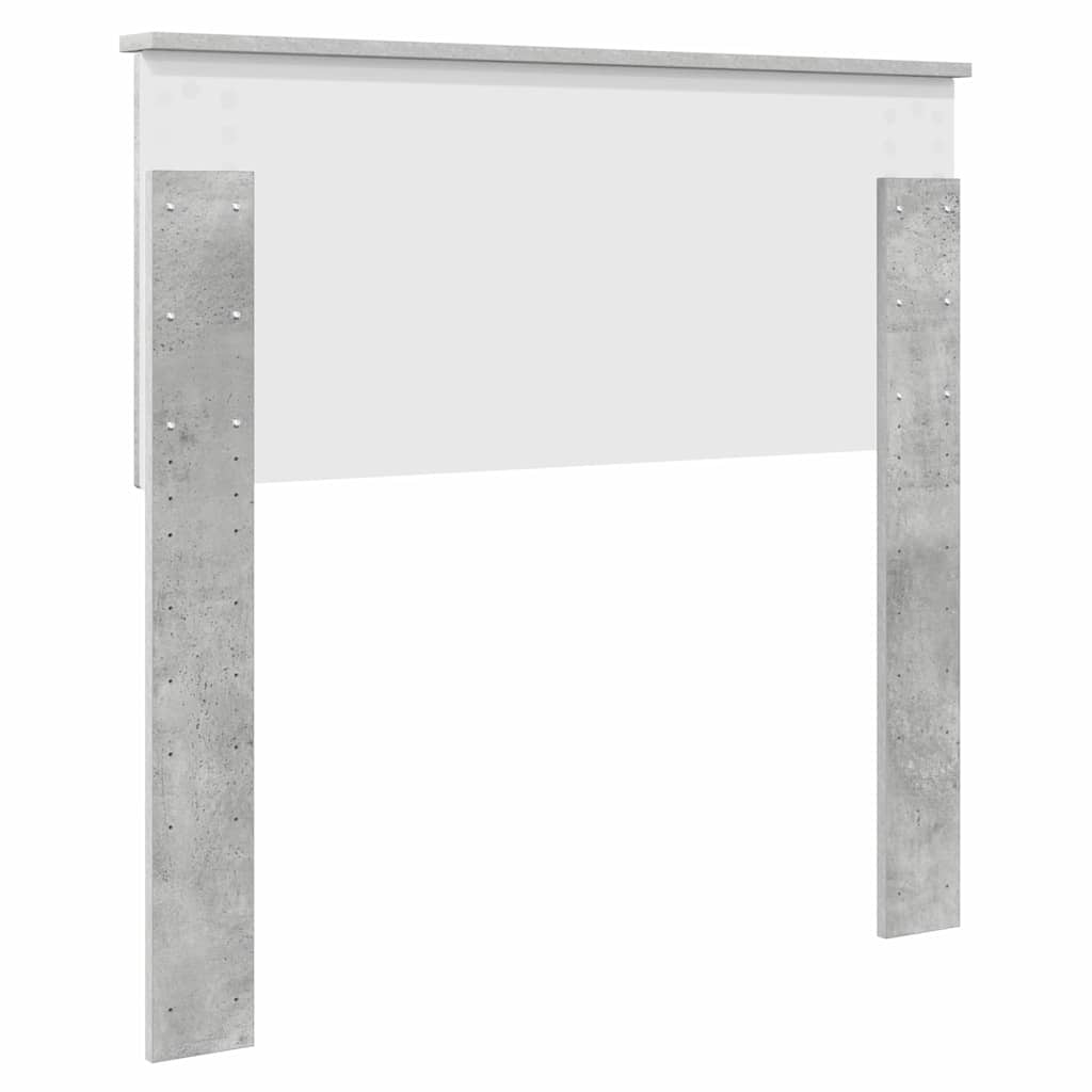 Hoofdbord met hoofdeinde Beton Grijs 75 cm Bewerkt hout