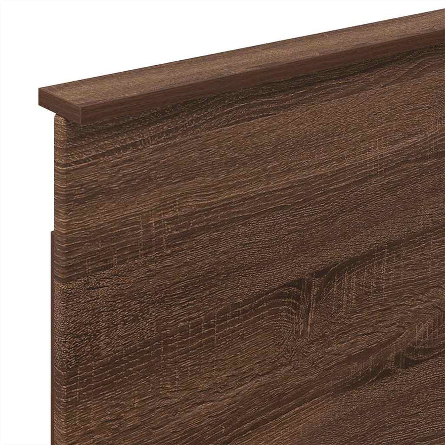 Hoofdbord met hoofdeinde Bruin Eiken 75 cm Bewerkt hout
