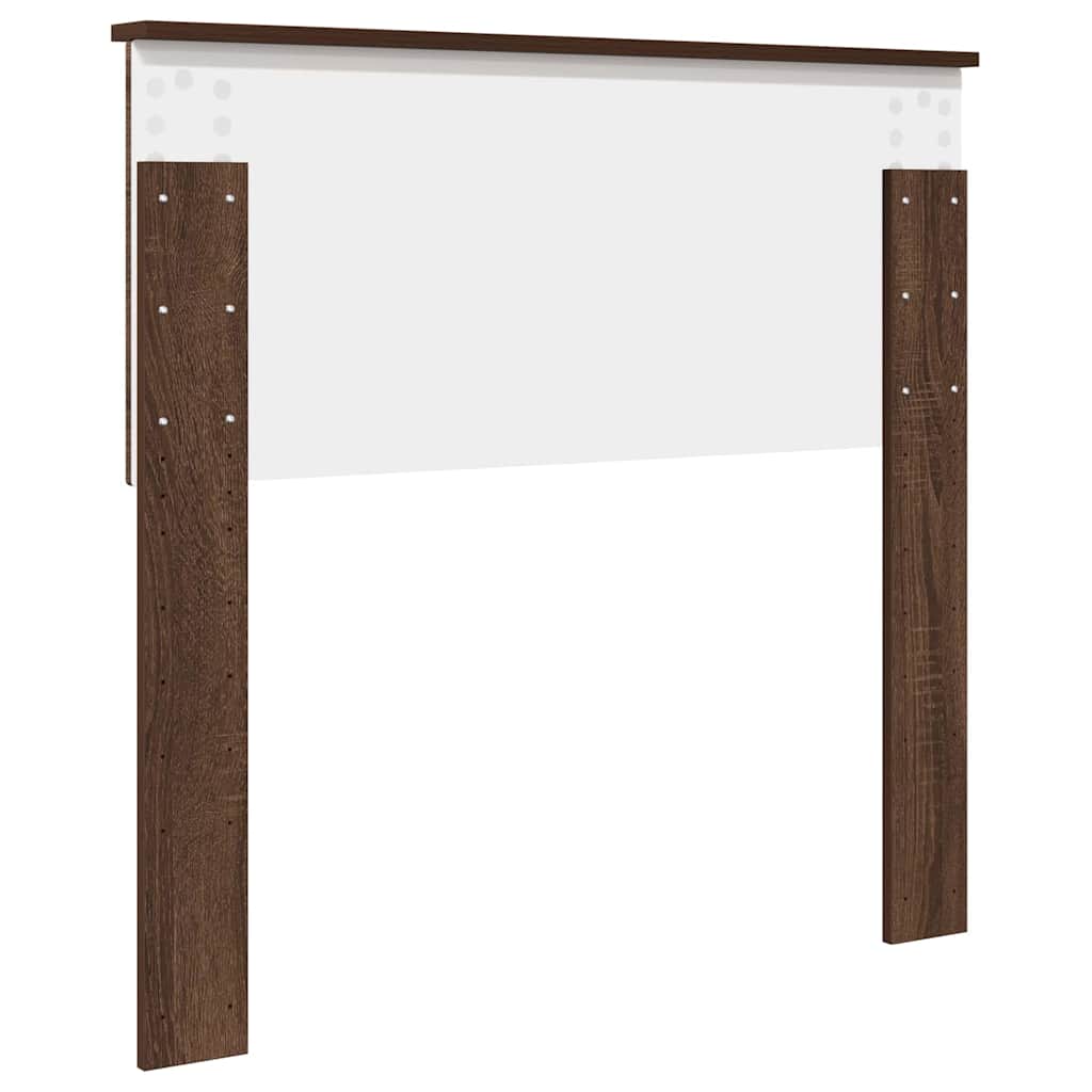 Hoofdbord met hoofdeinde Bruin Eiken 75 cm Bewerkt hout