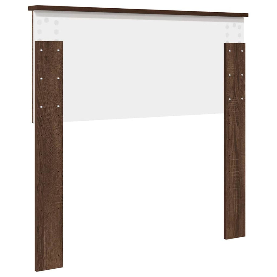 Hoofdbord met hoofdeinde Bruin Eiken 75 cm Bewerkt hout