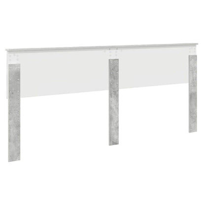 Hoofdbord met hoofdeinde Beton Grijs 200 cm Bewerkt hout