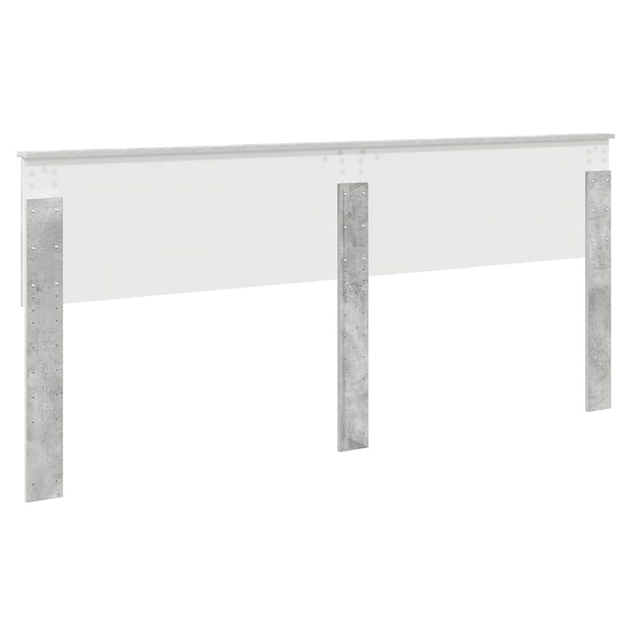 Hoofdbord met hoofdeinde Beton Grijs 200 cm Bewerkt hout