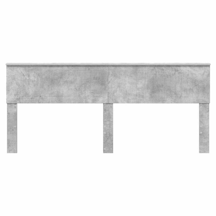 Hoofdbord met hoofdeinde Beton Grijs 200 cm Bewerkt hout