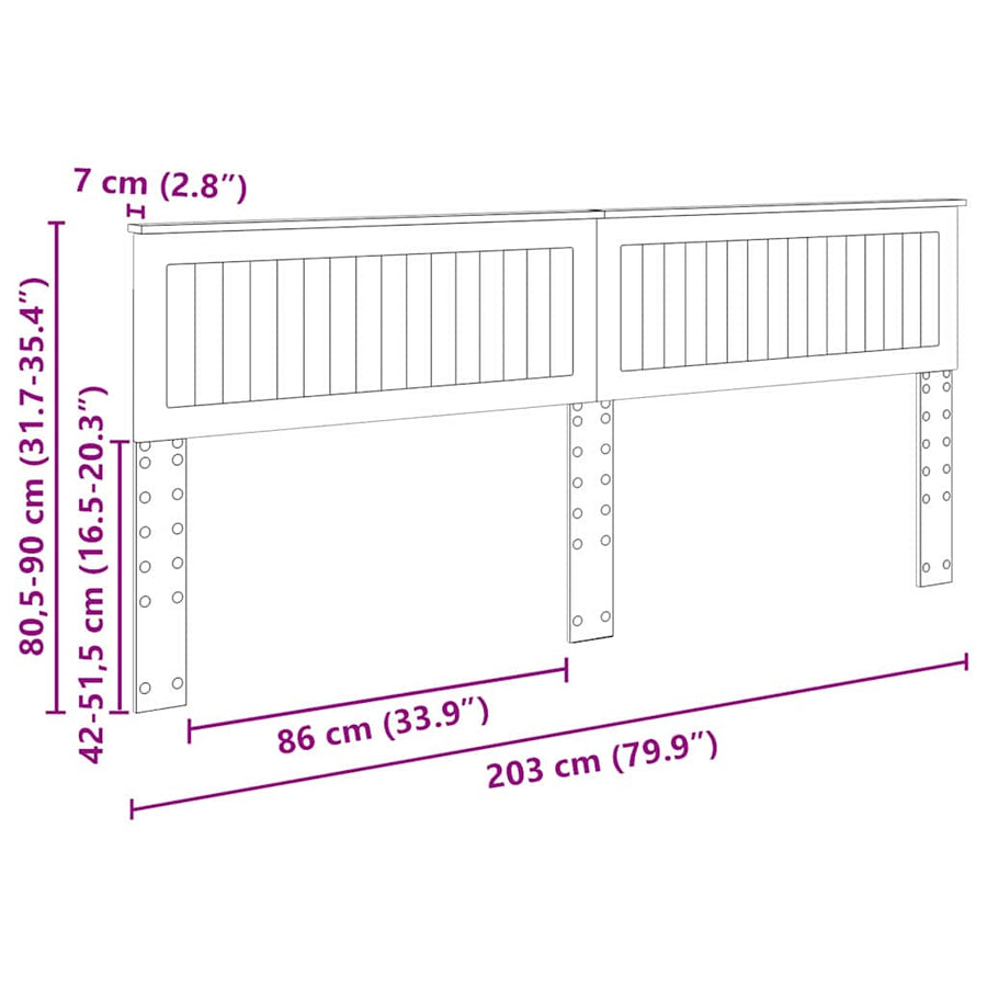 Hoofdbord met hoofdeinde Beton Grijs 200 cm Bewerkt hout