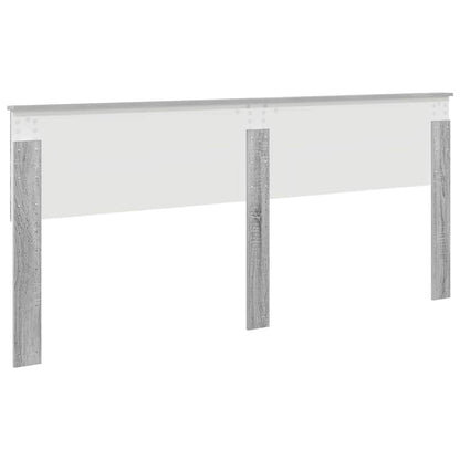 Hoofdbord met hoofdeinde Grijs Sonoma 200 cm Bewerkt hout