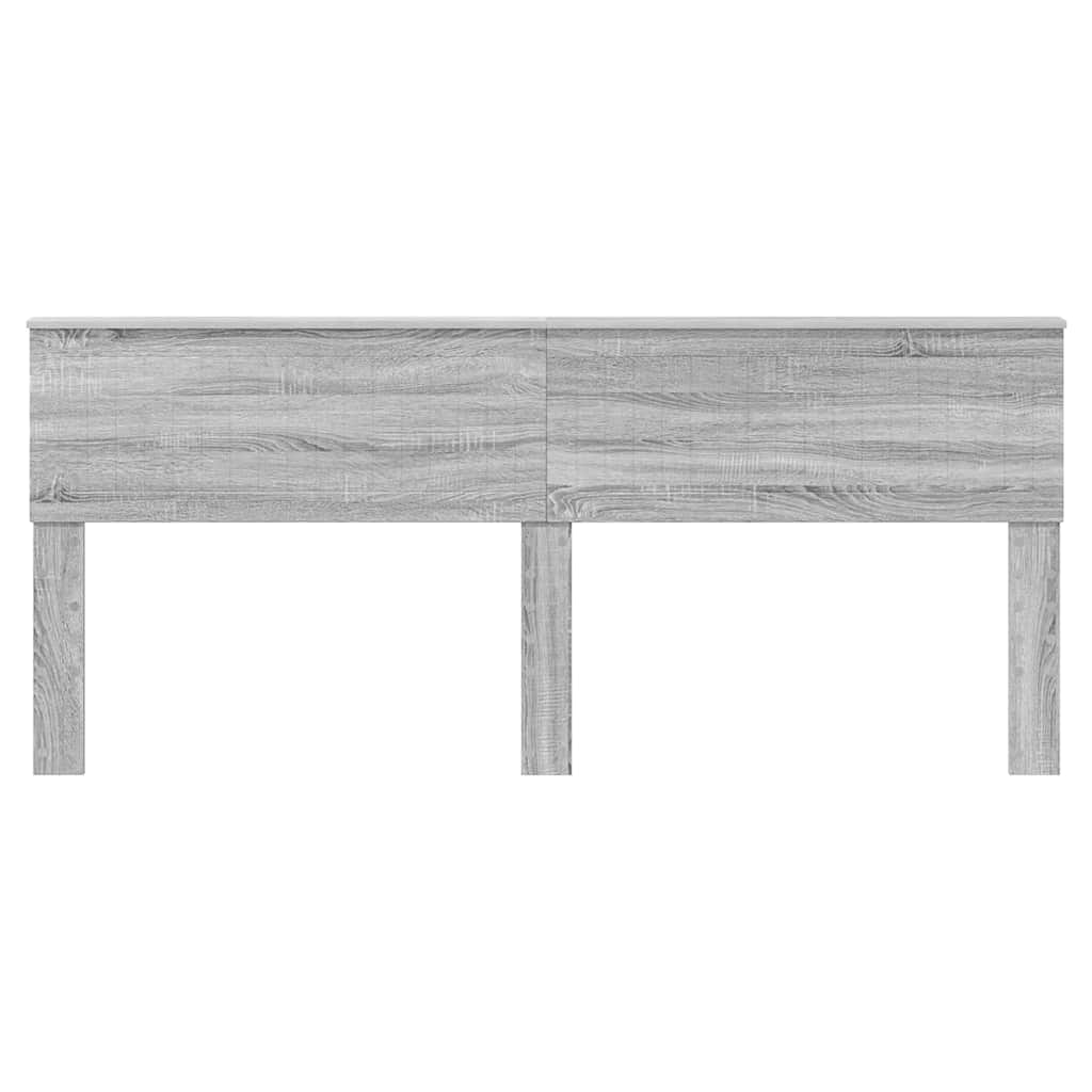 Hoofdbord met hoofdeinde Grijs Sonoma 200 cm Bewerkt hout
