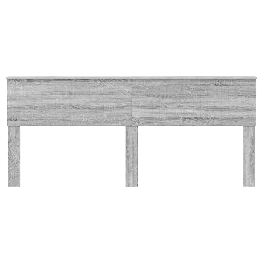 Hoofdbord met hoofdeinde Grijs Sonoma 200 cm Bewerkt hout
