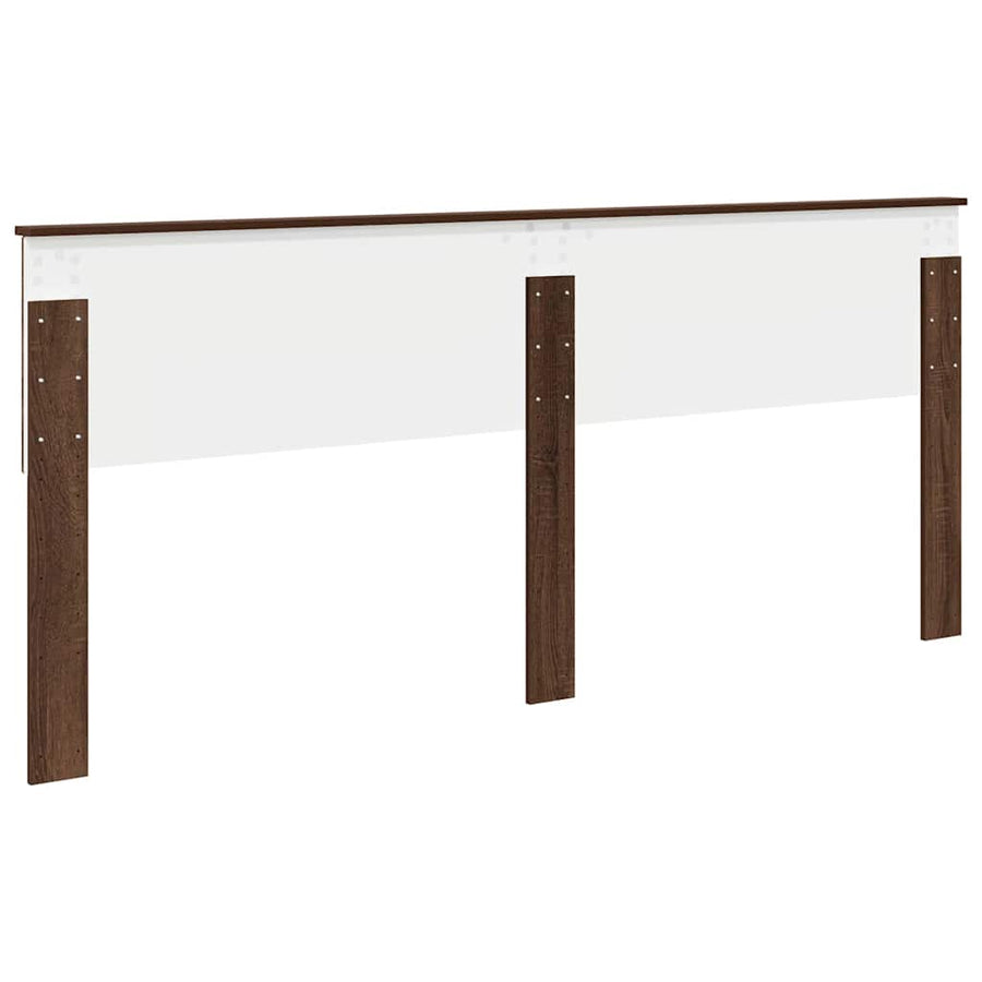 Hoofdbord met hoofdeinde Bruin Eiken 200 cm Bewerkt hout