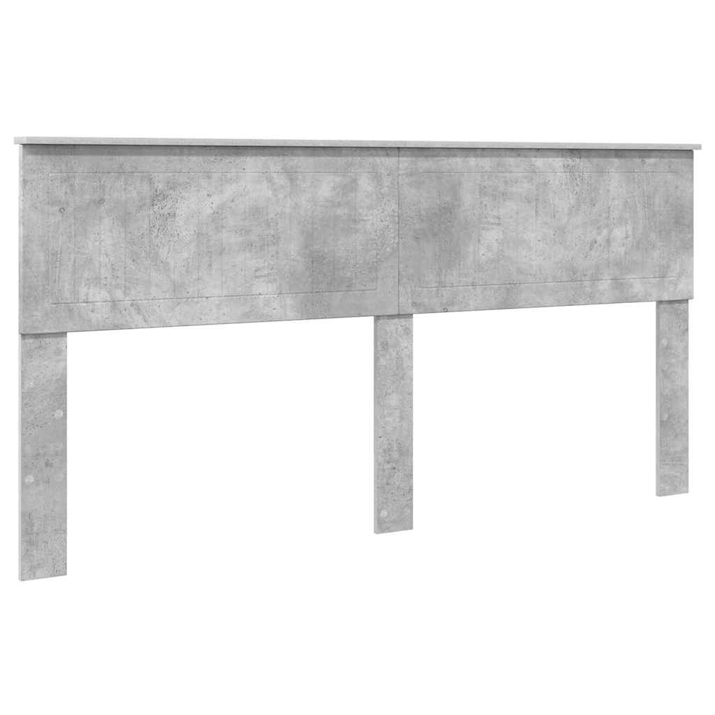 Hoofdbord met hoofdeinde Beton Grijs 180 cm Bewerkt hout