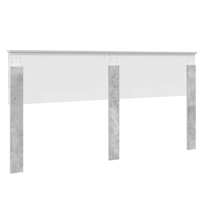 Hoofdbord met hoofdeinde Beton Grijs 180 cm Bewerkt hout