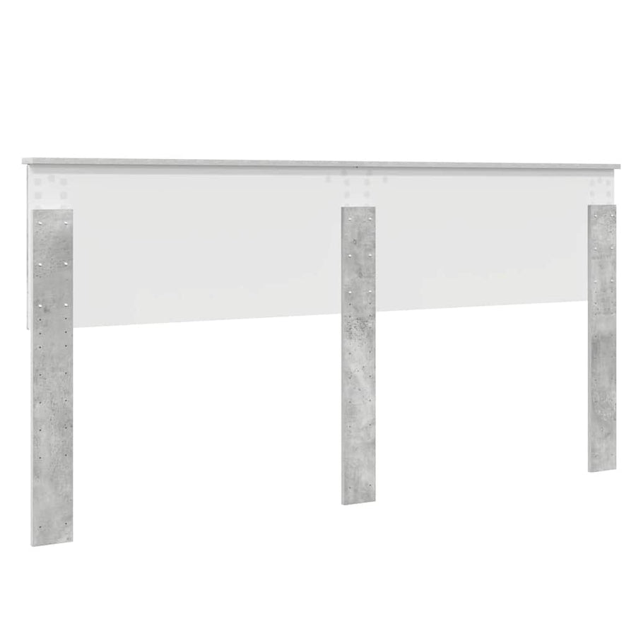 Hoofdbord met hoofdeinde Beton Grijs 180 cm Bewerkt hout