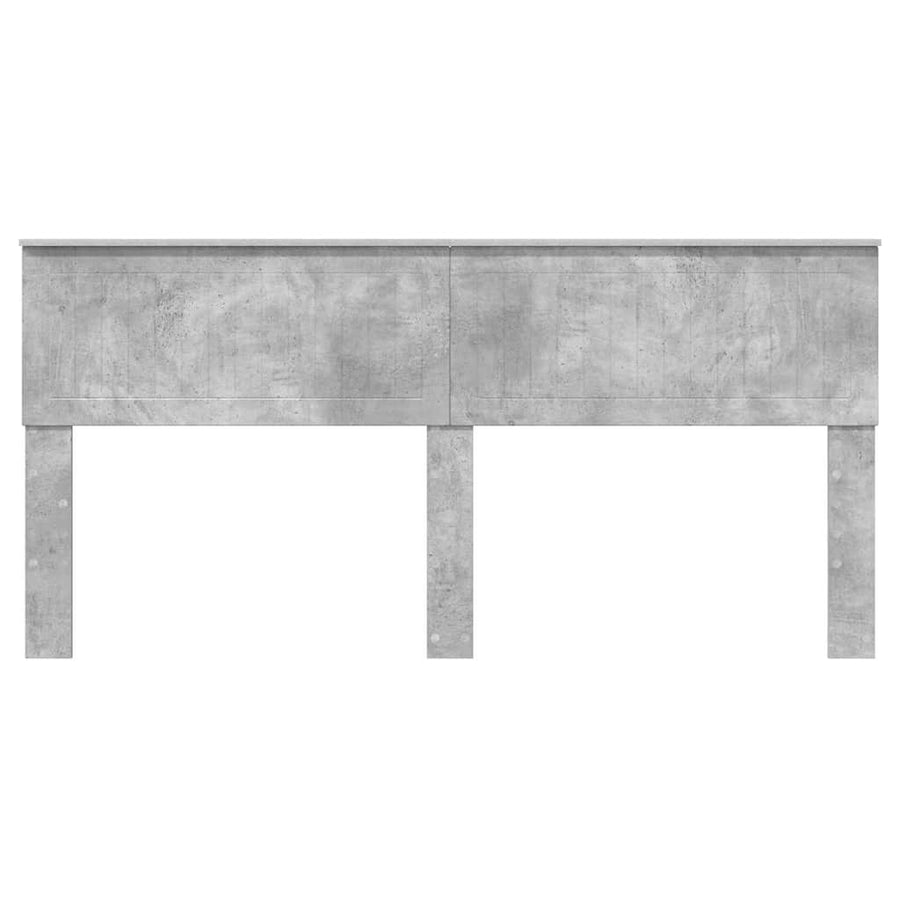Hoofdbord met hoofdeinde Beton Grijs 180 cm Bewerkt hout