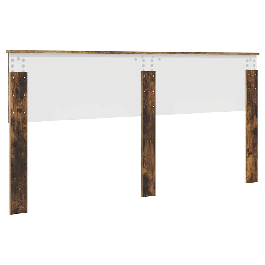 Hoofdbord met hoofdeinde Gerookt eiken 180 cm Bewerkt hout