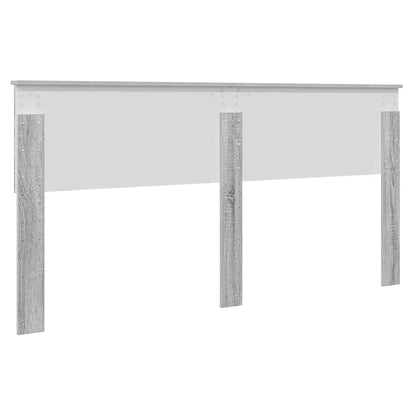 Hoofdbord met hoofdeinde Grijs Sonoma 180 cm Bewerkt hout