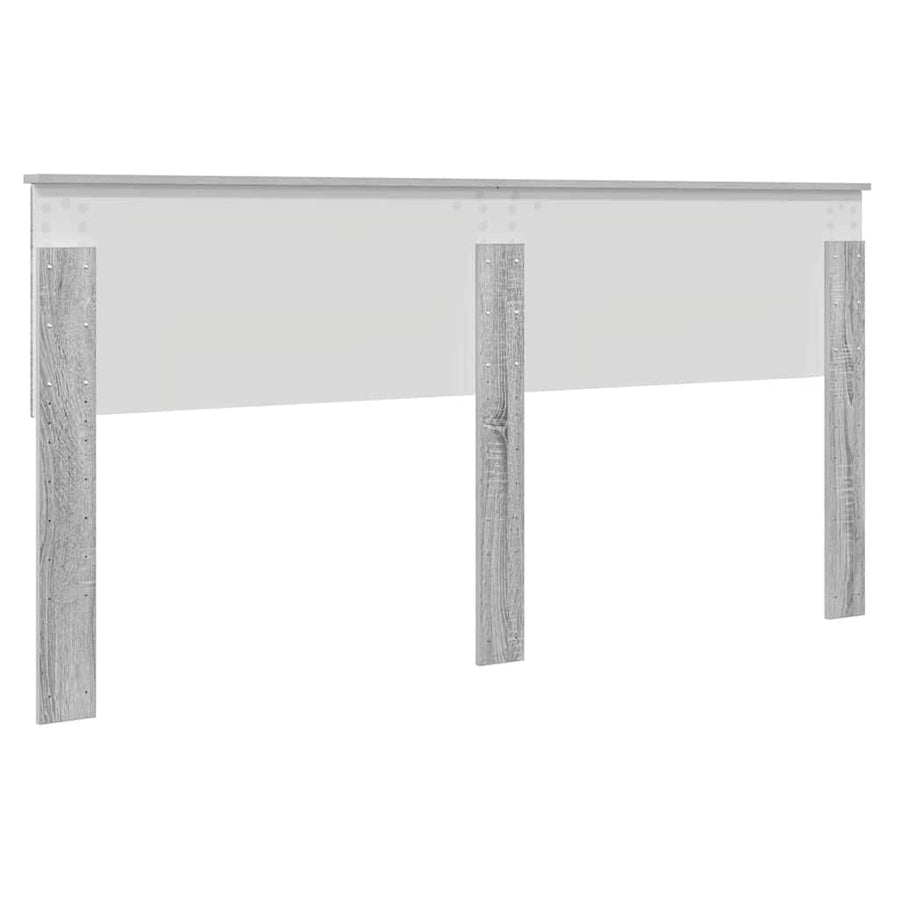 Hoofdbord met hoofdeinde Grijs Sonoma 180 cm Bewerkt hout
