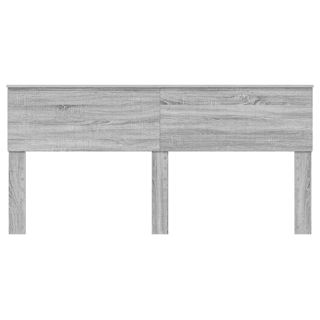 Hoofdbord met hoofdeinde Grijs Sonoma 180 cm Bewerkt hout