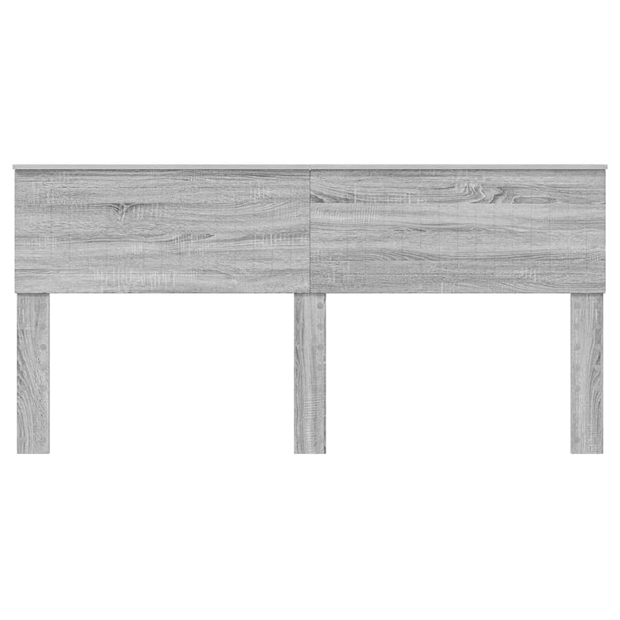 Hoofdbord met hoofdeinde Grijs Sonoma 180 cm Bewerkt hout