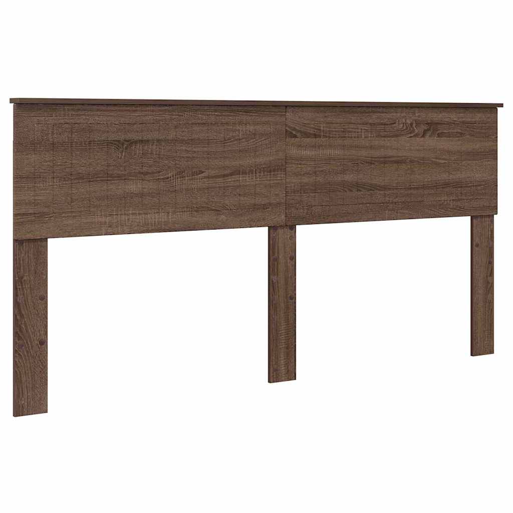 Hoofdbord met hoofdeinde Bruin Eiken 180 cm Bewerkt hout