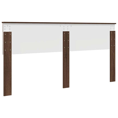 Hoofdbord met hoofdeinde Bruin Eiken 180 cm Bewerkt hout