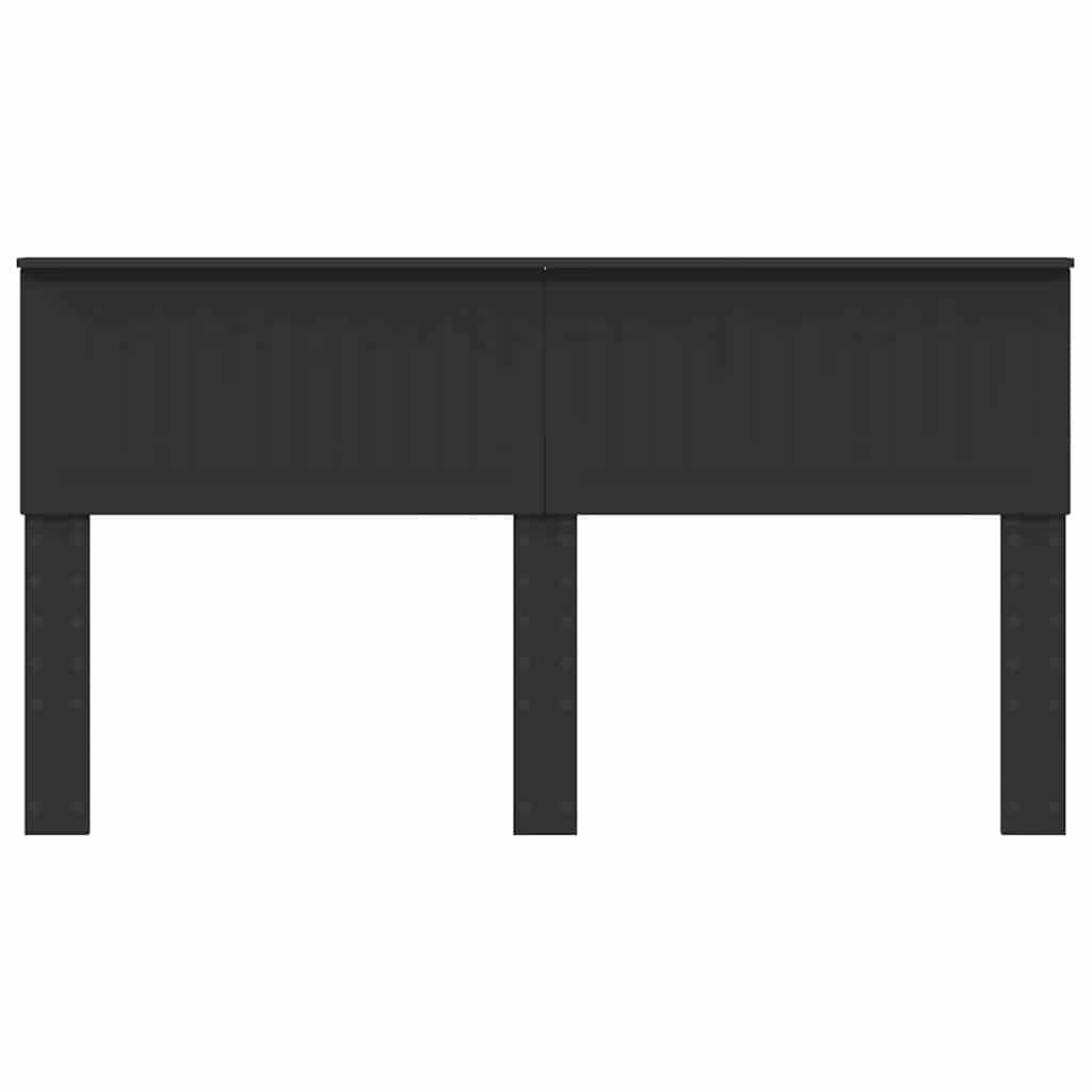Hoofdbord met hoofdeinde Zwart Eiken 160 cm Bewerkt hout