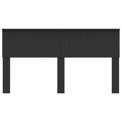 Hoofdbord met hoofdeinde Zwart Eiken 160 cm Bewerkt hout