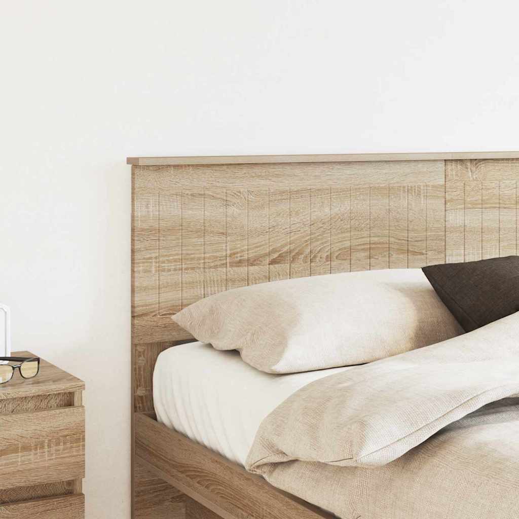 Hoofdbord met hoofdeinde Sonoma Eiken 160 cm Bewerkt hout