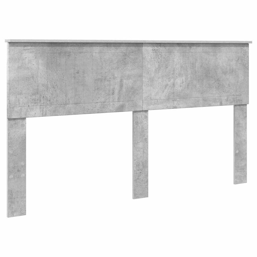 Hoofdbord met hoofdeinde Beton Grijs 160 cm Bewerkt hout