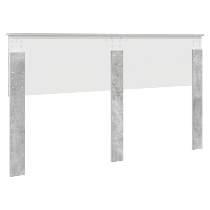 Hoofdbord met hoofdeinde Beton Grijs 160 cm Bewerkt hout