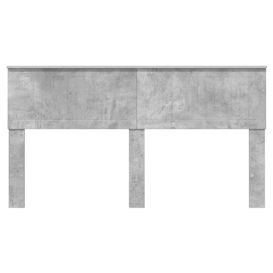 Hoofdbord met hoofdeinde Beton Grijs 160 cm Bewerkt hout